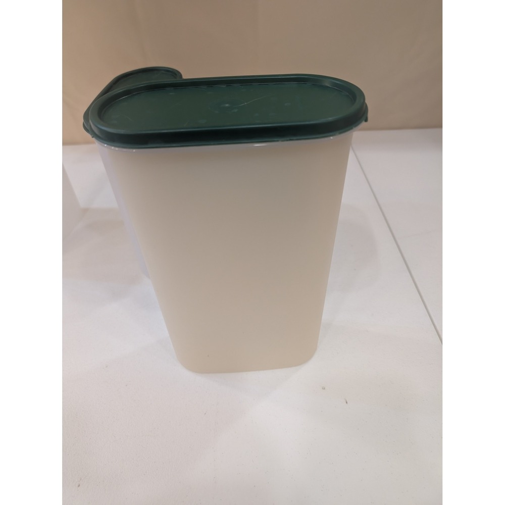Tupperware Modular Mates Oval Storage Containers Set 5 Pieces Green Lids Vintage - Picture 7 of 8